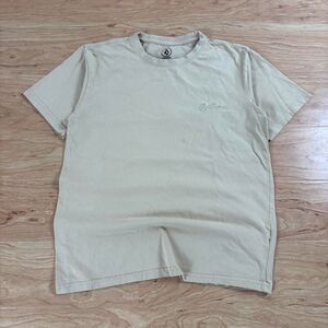Volcom Men's Cream and Tan T-shirt
